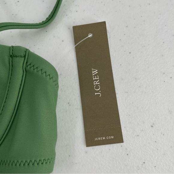 NWT J Crew Balconette Underwire Bikini Top Sage Green Size 32A Beach Swim - Picture 4 of 10